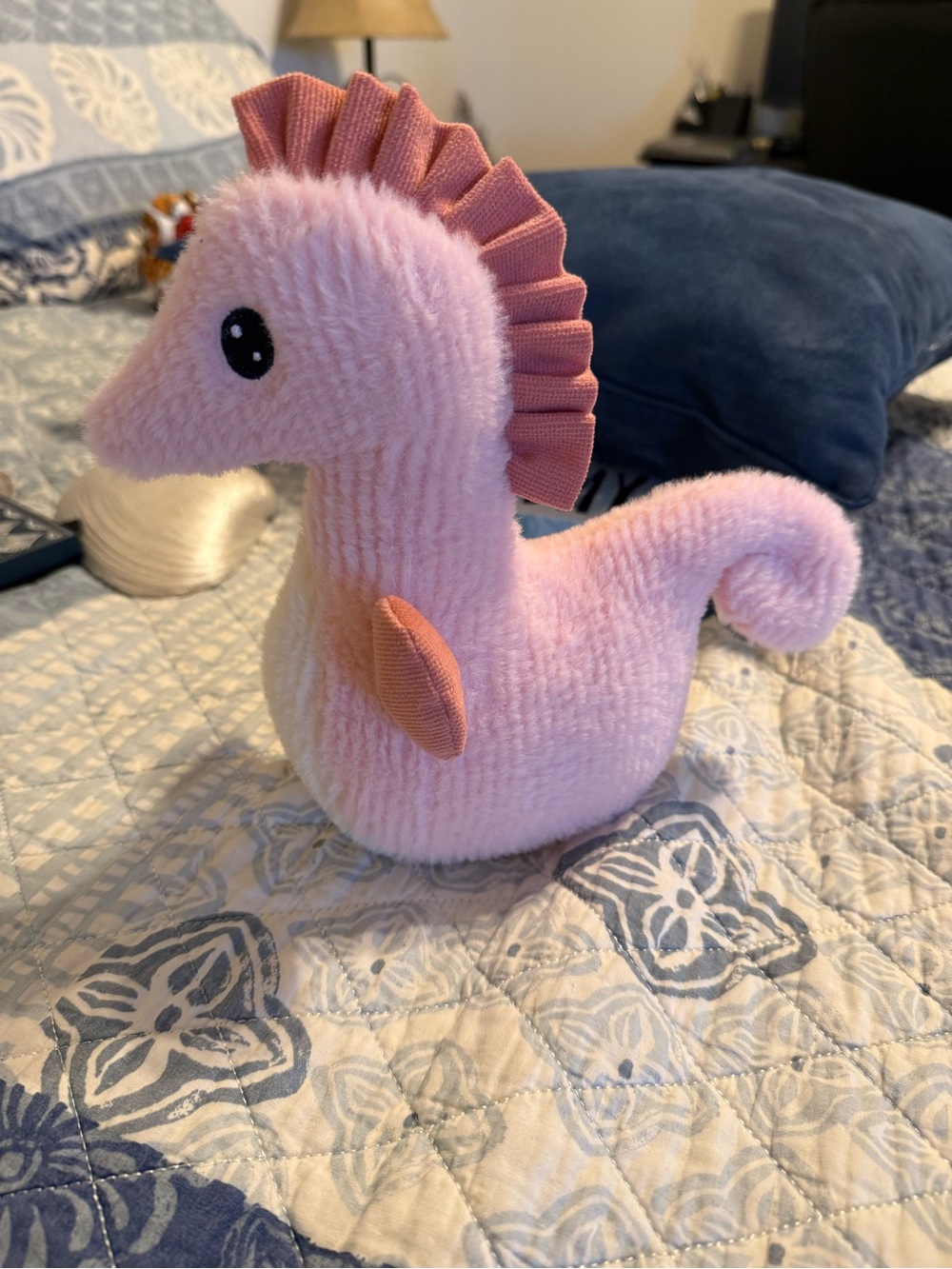 Plush Pink Seahorse Toy